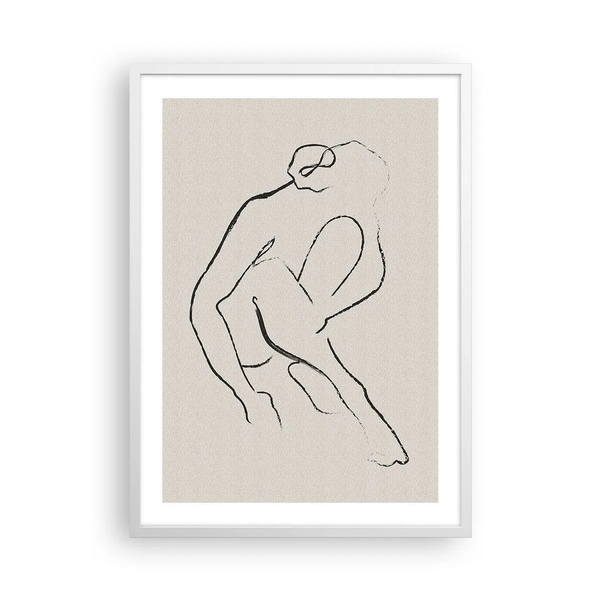 Affisch i vit ram - Intim skiss - 50x70 cm