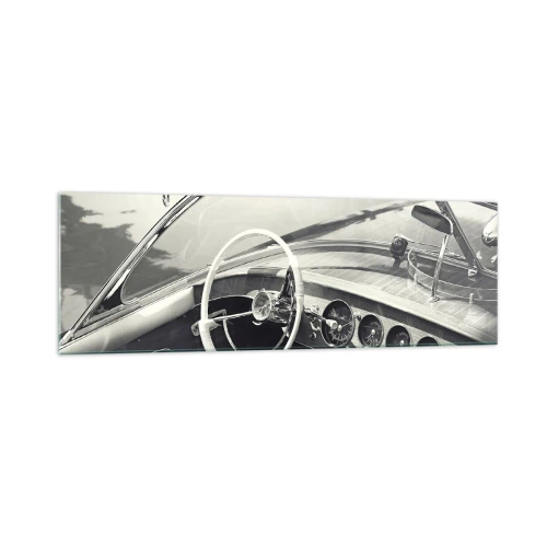 Glastavla - Bild på glas - Väder för de rika - 160x50 cm