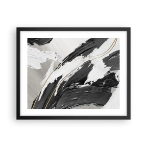 Affisch i svart ram - Storslagen abstraktion - 50x40 cm
