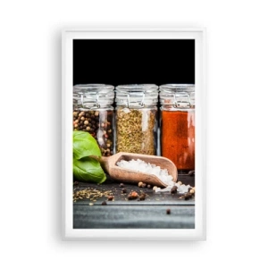 Affisch i vit ram - Så att livet har smak - 61x91 cm