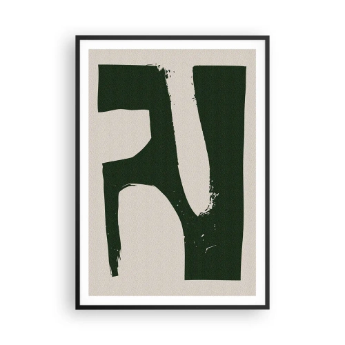 Affisch i svart ram - Vikar av vitt - 70x100 cm