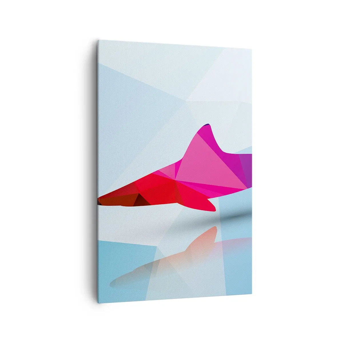 Canvastavla - Bild på duk - Haj i kristallrummet - 80x120 cm