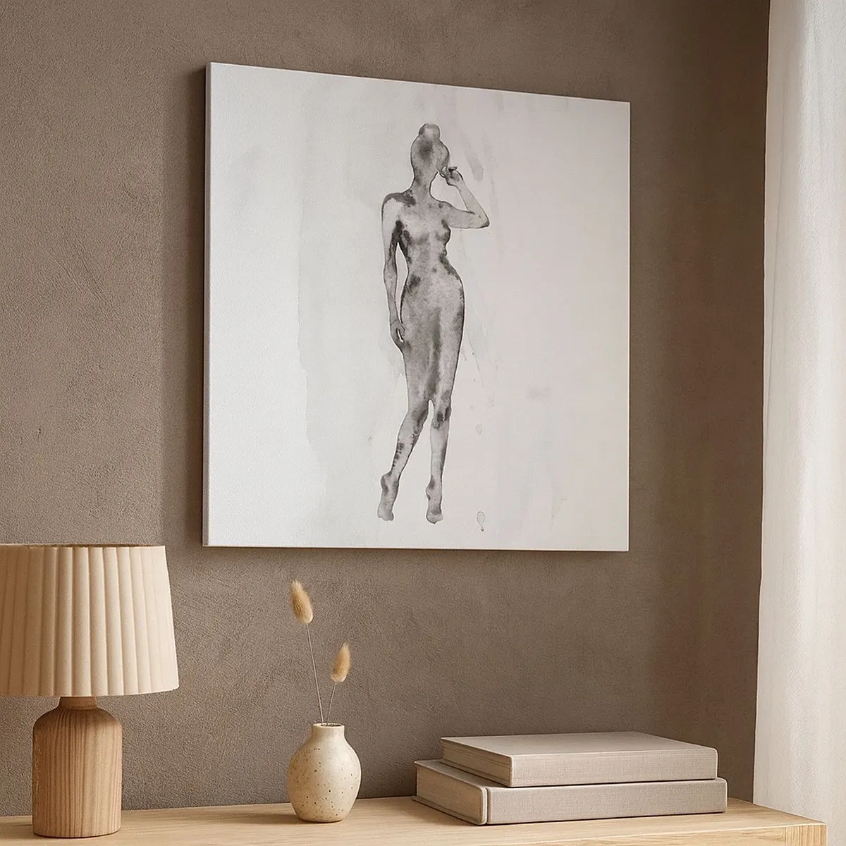 Canvastavla - Bild på duk - En studie om kvinnlighetens perfektion - 30x30 cm