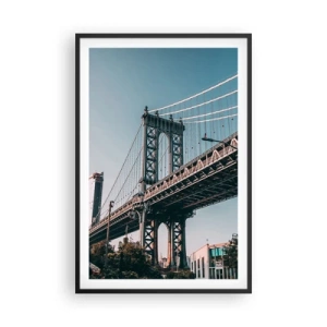 Affisch i svart ram - Över stadens vågor - 61x91 cm