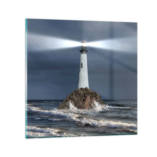 Glastavla - Bild på glas - Här...här...här! - 30x30 cm