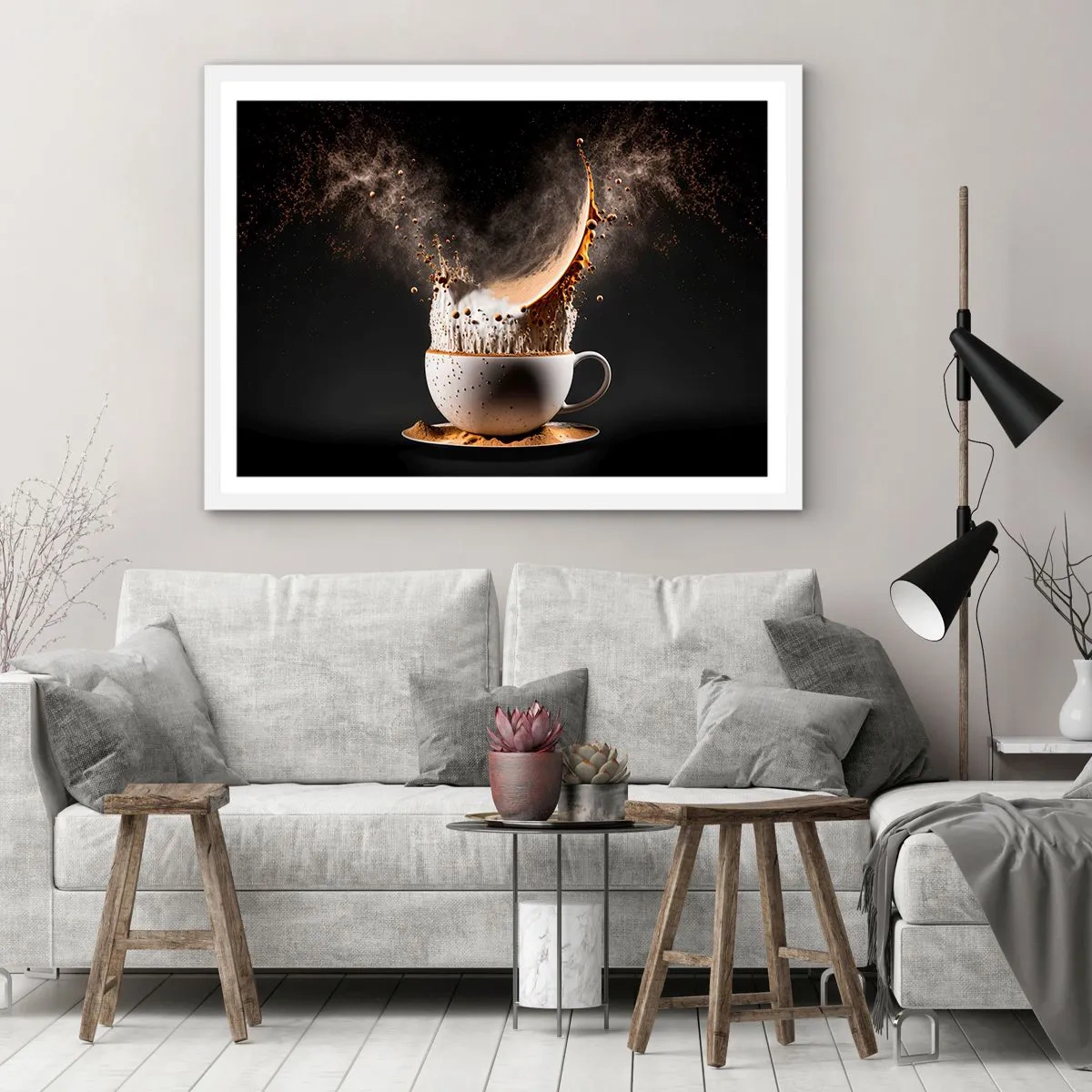 Affisch i vit ram - Smakexplosion - 100x70 cm