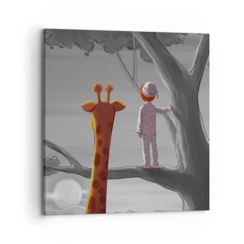 Canvastavla - Bild på duk - Det händer på riktigt - 70x70 cm