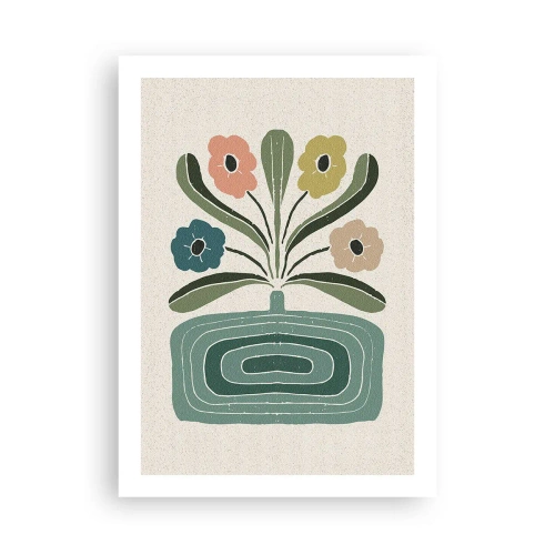 Affisch - Symmetrisk bukett - 50x70 cm