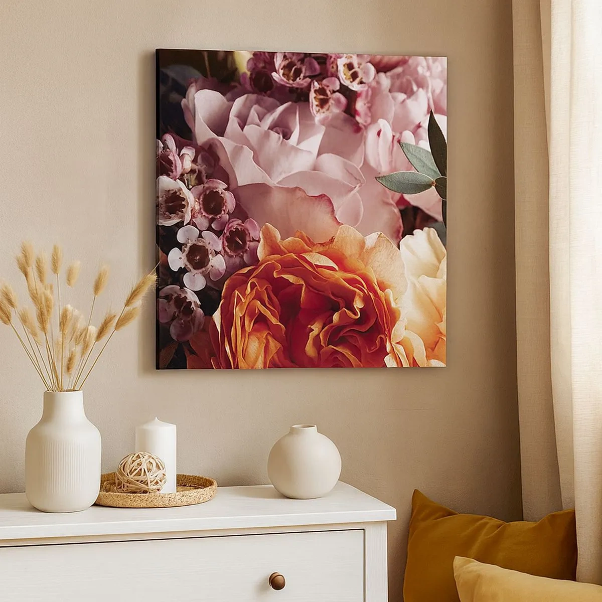 Canvastavla - Bild på duk - Omgärdade av skönhet - 30x30 cm