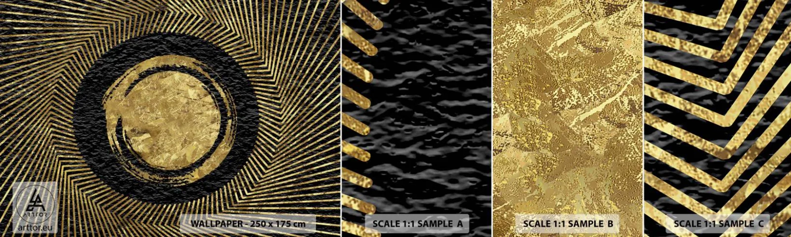 Fototapet Prov Standard Eco - Glamourös komposition - Art déco, Modern, Glamour - 100x30 cm