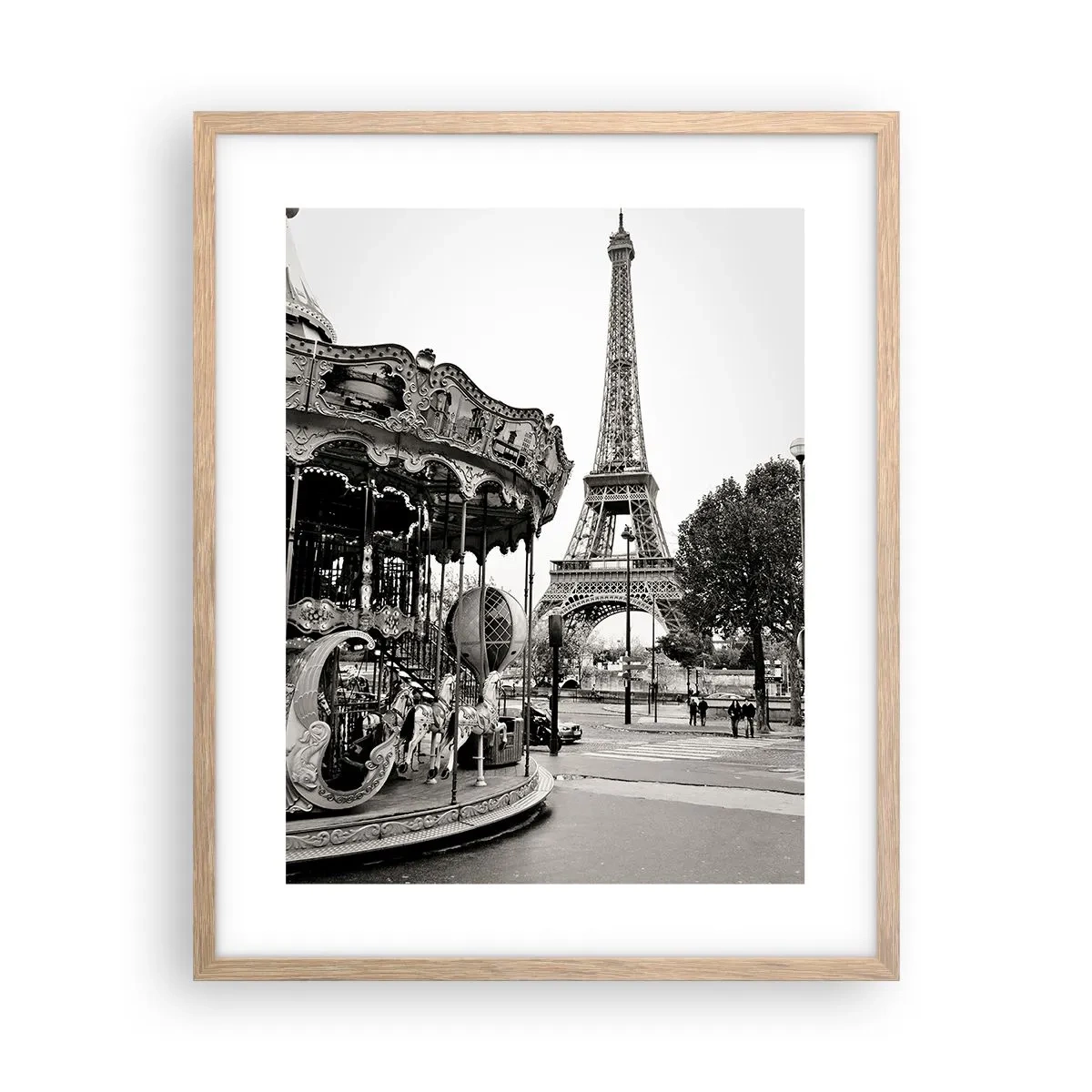 Affisch i ram av ljusek - Nöje endast i Paris - 40x50 cm