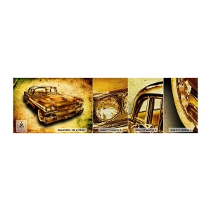 Provbit av fototapet Premium Canvas - Klassikens eviga skönhet - Bil, Klassisk bil, Hobby - 100x30 cm