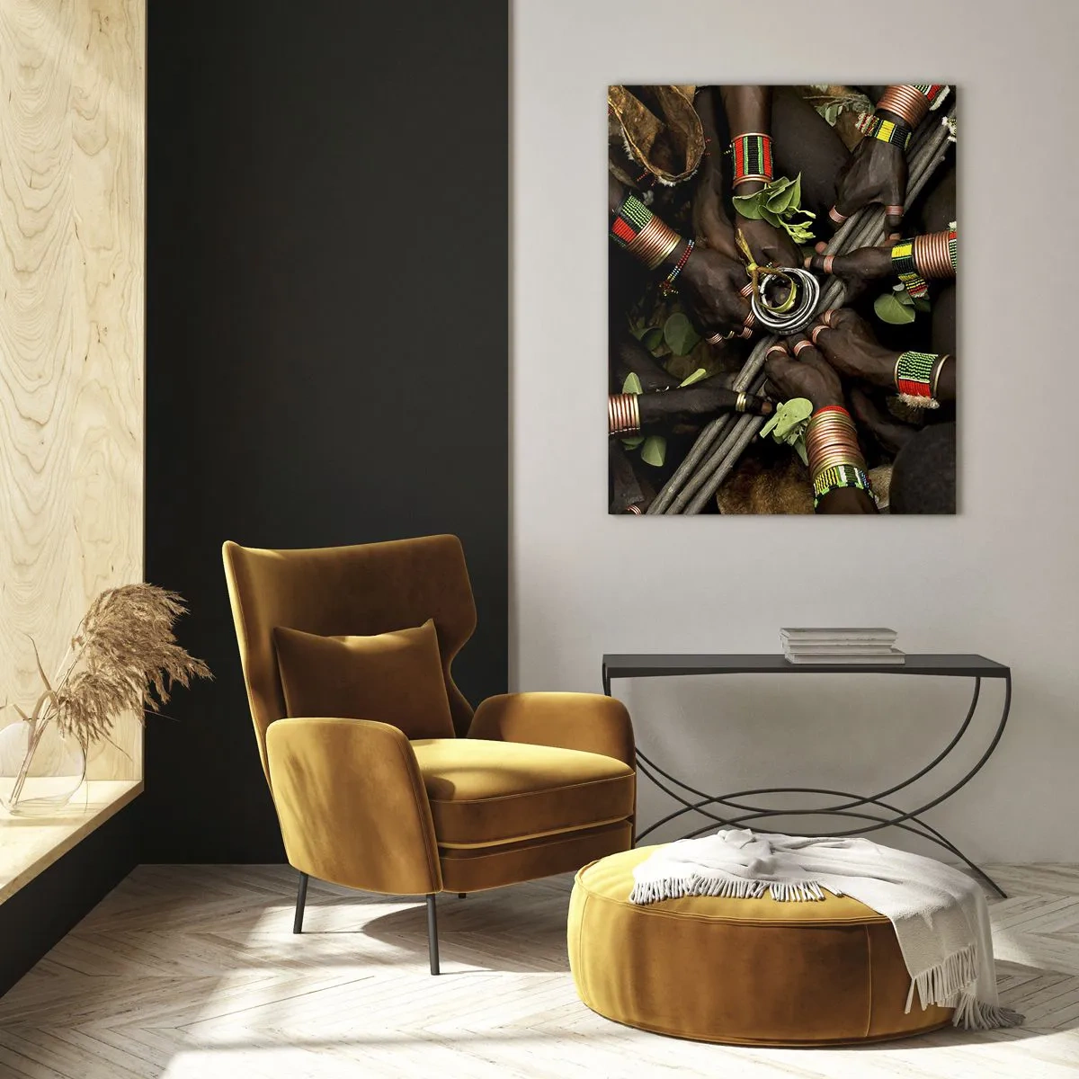 Glastavla - Bild på glas - Vi är tillsammans - 50x70 cm
