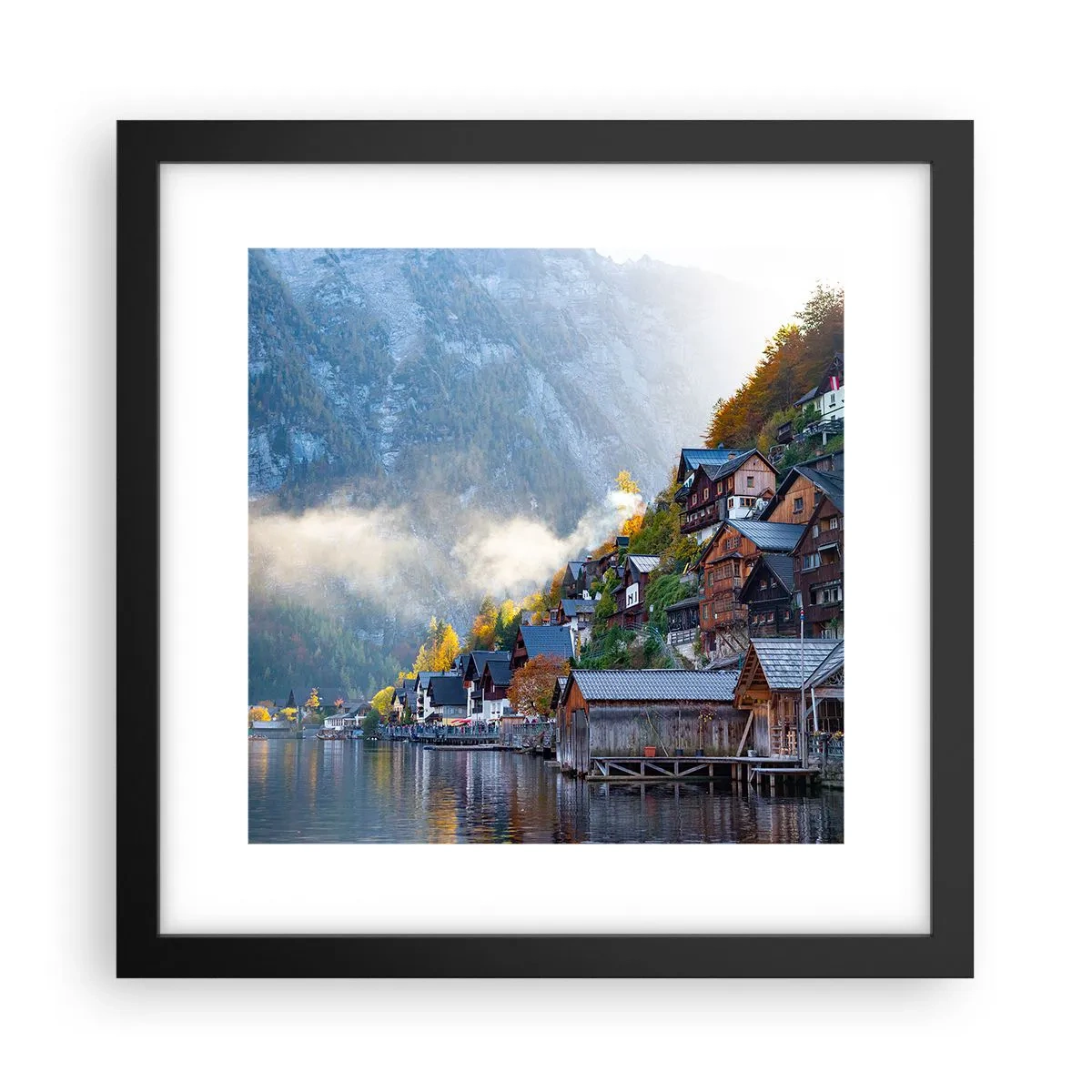 Affisch i svart ram - Alpina klimat - 30x30 cm