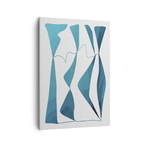 Canvastavla - Bild på duk - Abstraktion: en turkos förening - 50x70 cm