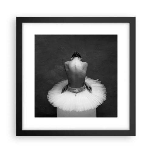 Affisch i svart ram - Hon blommar ut - 30x30 cm