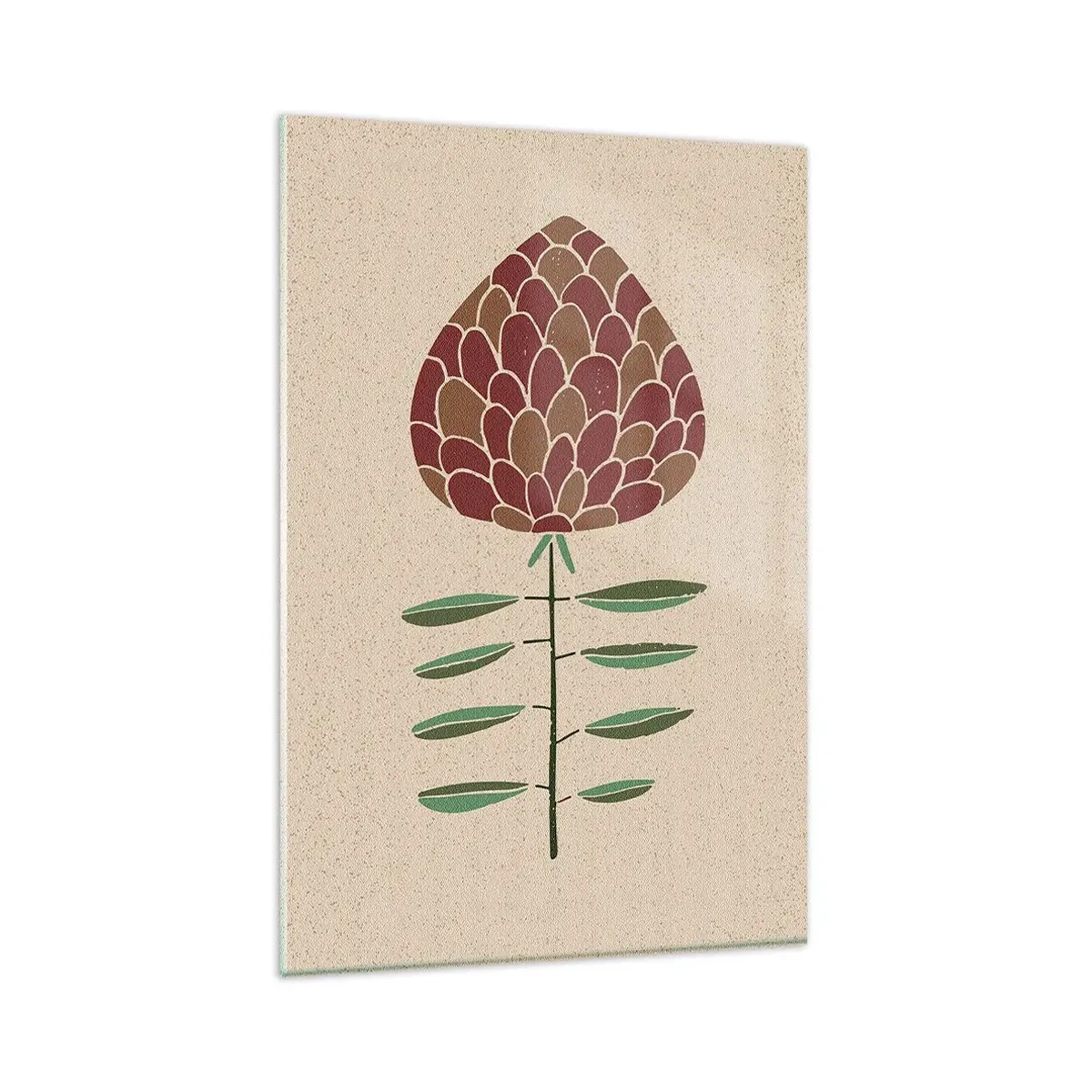 Glastavla - Bild på glas - Som en stor barrkotte - 80x120 cm