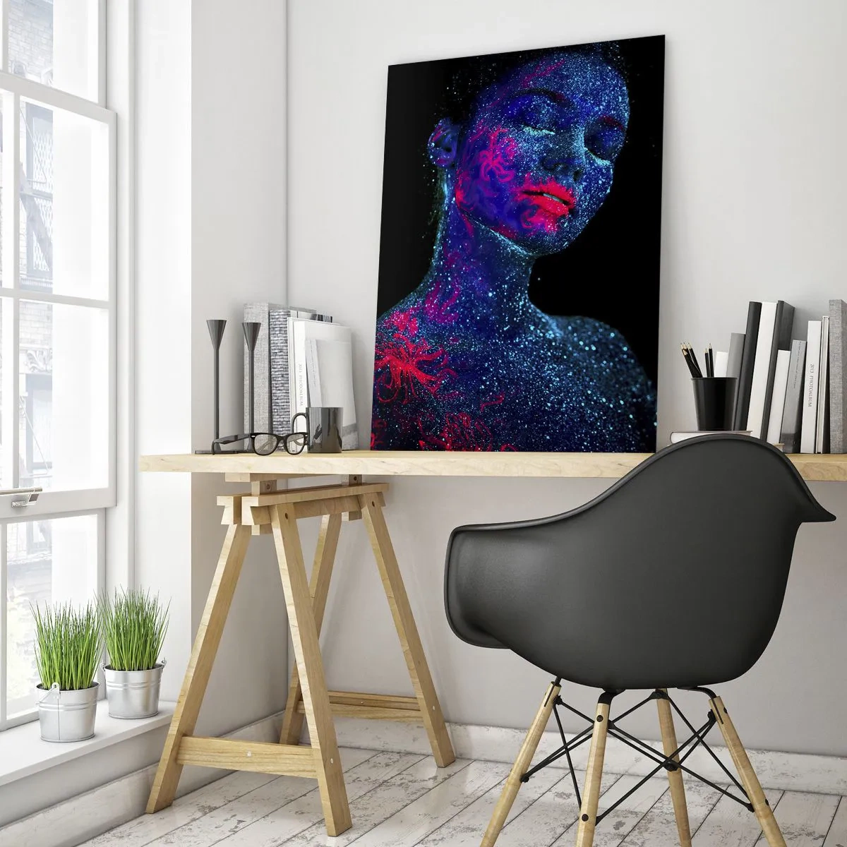 Glastavla - Bild på glas - I sjärndammet - 50x70 cm