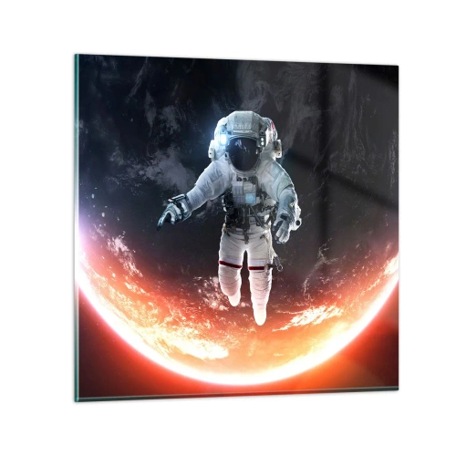 Glastavla - Bild på glas - Får jag stanna en stund till? - 70x70 cm