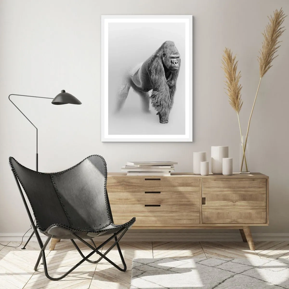 Affisch i vit ram - Övertygad om sin styrka - 70x100 cm