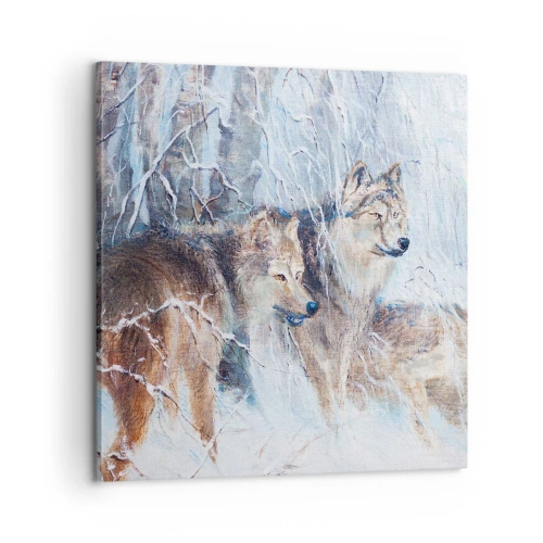 Canvastavla - Bild på duk - Akta! Någon kommer - 60x60 cm