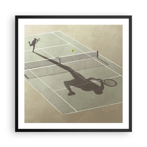 Affisch i svart ram - Övervinna sig själv - 60x60 cm