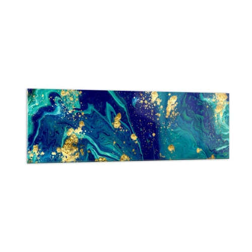 Glastavla - Bild på glas - Solflingor - 160x50 cm