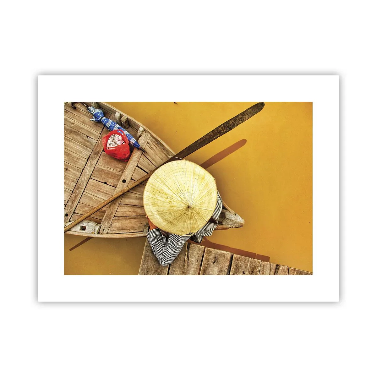 Affisch - Liv på den gula floden - 40x30 cm