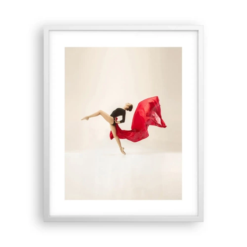 Affisch i vit ram - Röd och svart - 40x50 cm