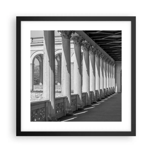 Affisch i svart ram - Solig arkad - 40x40 cm