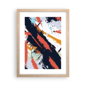 Affisch i ram av ljusek - Dynamisk komposition - 30x40 cm