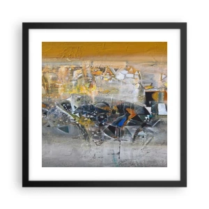 Affisch i svart ram - Allt blir bra - 40x40 cm
