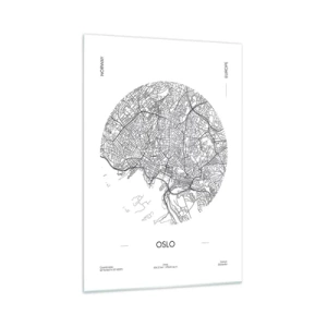 Glastavla - Bild på glas - Oslos anatomi - 70x100 cm