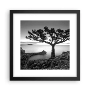 Affisch i svart ram - Ro enda fram till horisonten - 30x30 cm