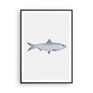 Affisch i svart ram - Hälsningar från de nordliga haven - 70x100 cm