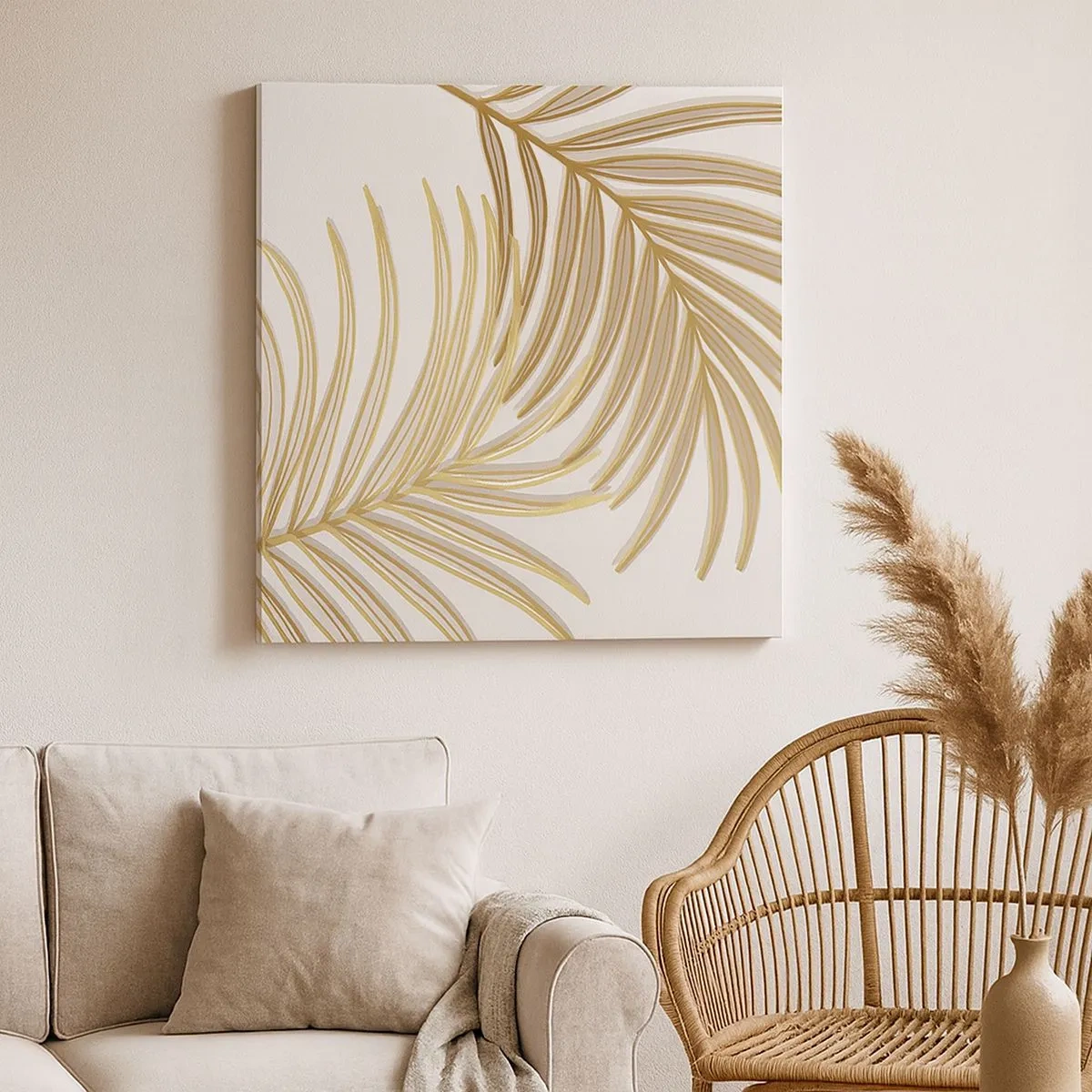 Canvastavla - Bild på duk - Guldpalmen - 30x30 cm