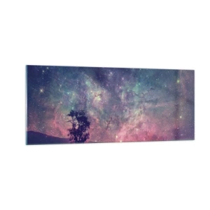 Glastavla - Bild på glas - Under magisk himmel - 100x40 cm