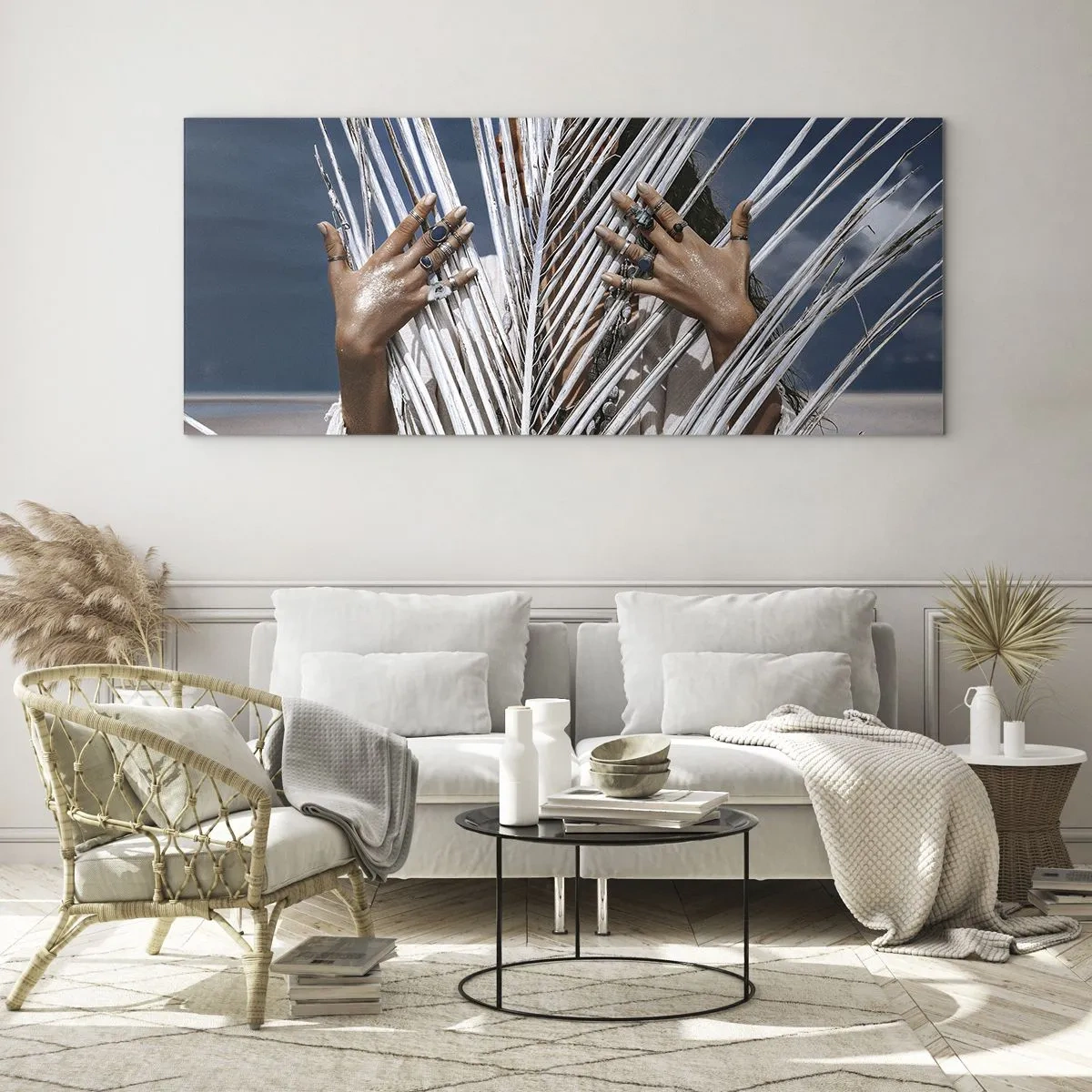 Glastavla - Bild på glas - Schamanens flickvän? - 120x50 cm
