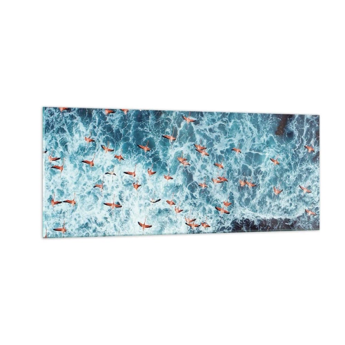Glastavla - Bild på glas - Kustparad - 100x40 cm