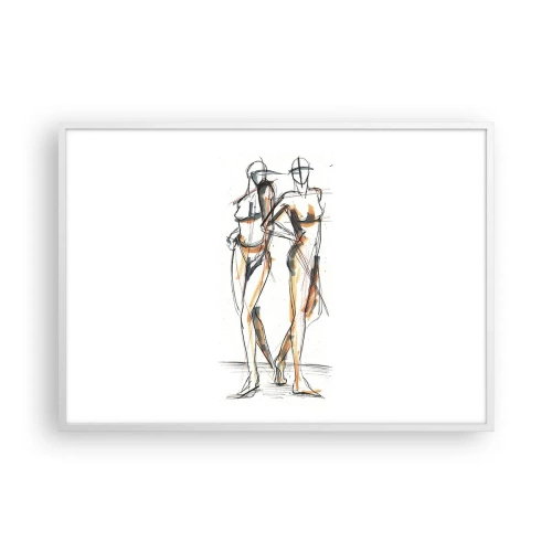 Affisch i vit ram - Charmens studie - 100x70 cm