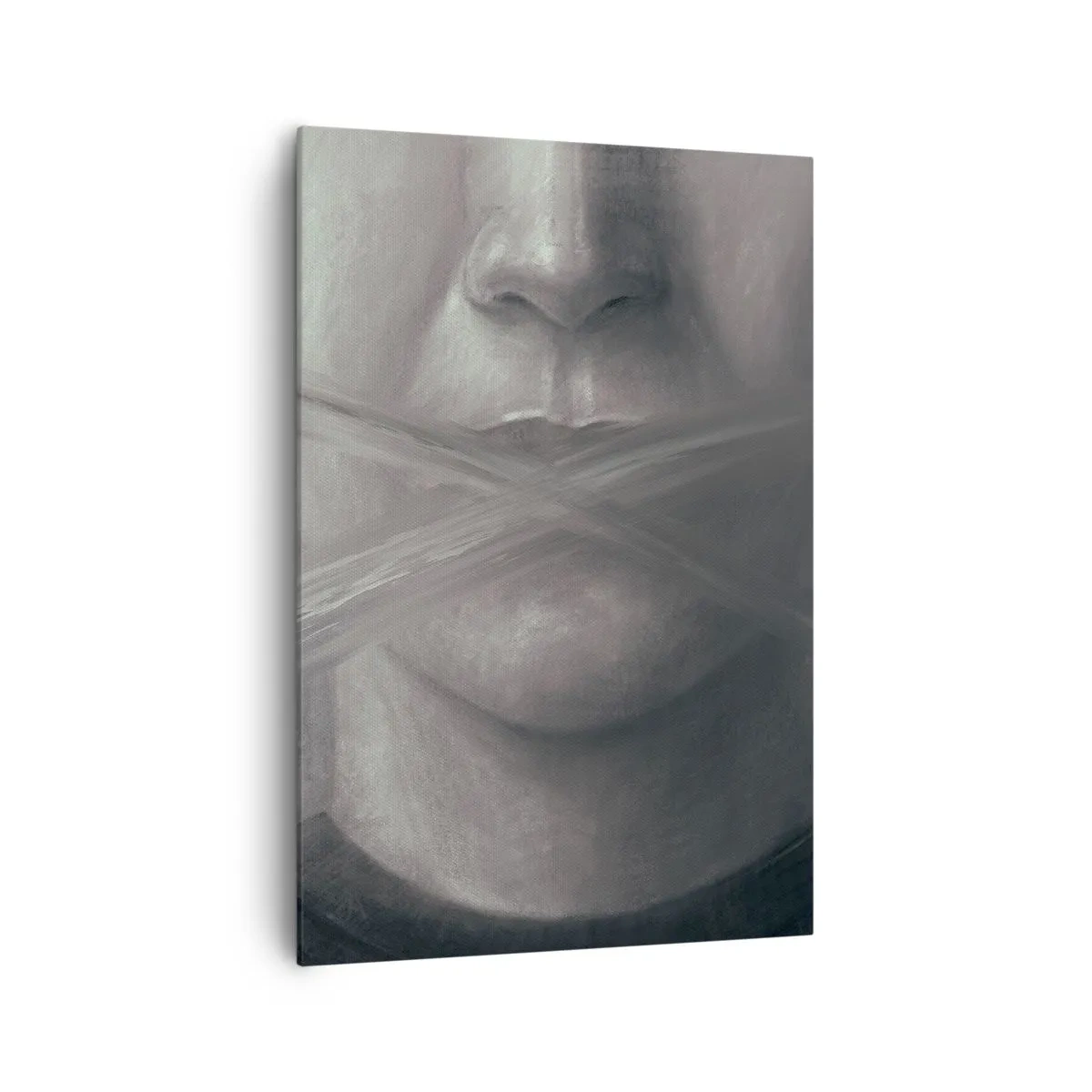 Canvastavla - Bild på duk - Inte ett ord - 70x100 cm