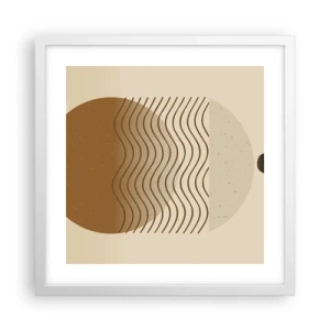 Affisch i vit ram - Om geometriska figurers ursprung - 40x40 cm