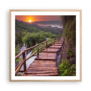 Affisch i ram av ljusek - Otrolig skönhet - 60x60 cm