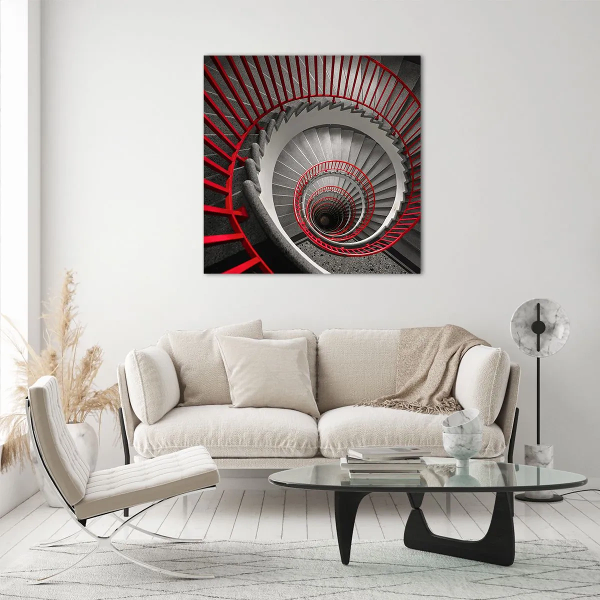 Glastavla - Bild på glas - Arkitektoniska spel - 30x30 cm