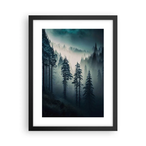 Affisch i svart ram - Morgon i fjällen - 30x40 cm