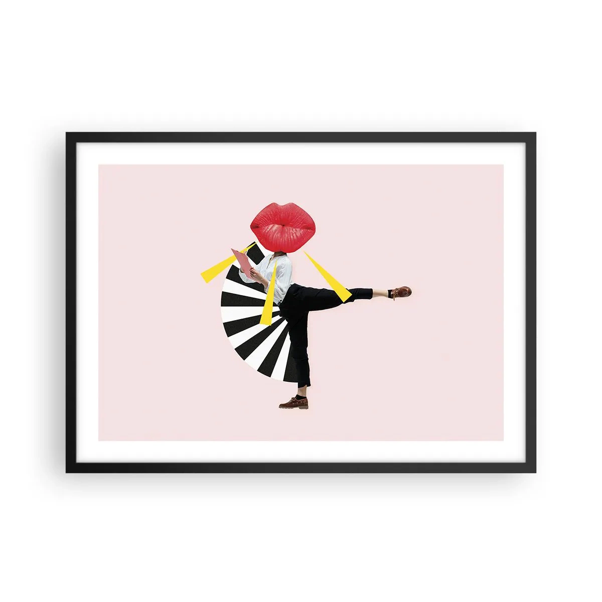 Affisch i svart ram - Surrealistisk pop-art - 70x50 cm