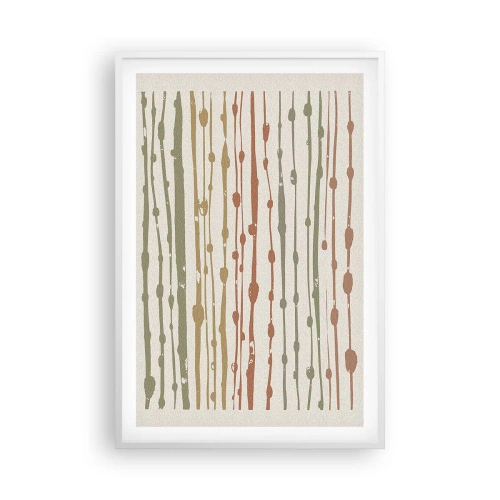 Affisch i vit ram - Musikalisk färgnotation - 61x91 cm