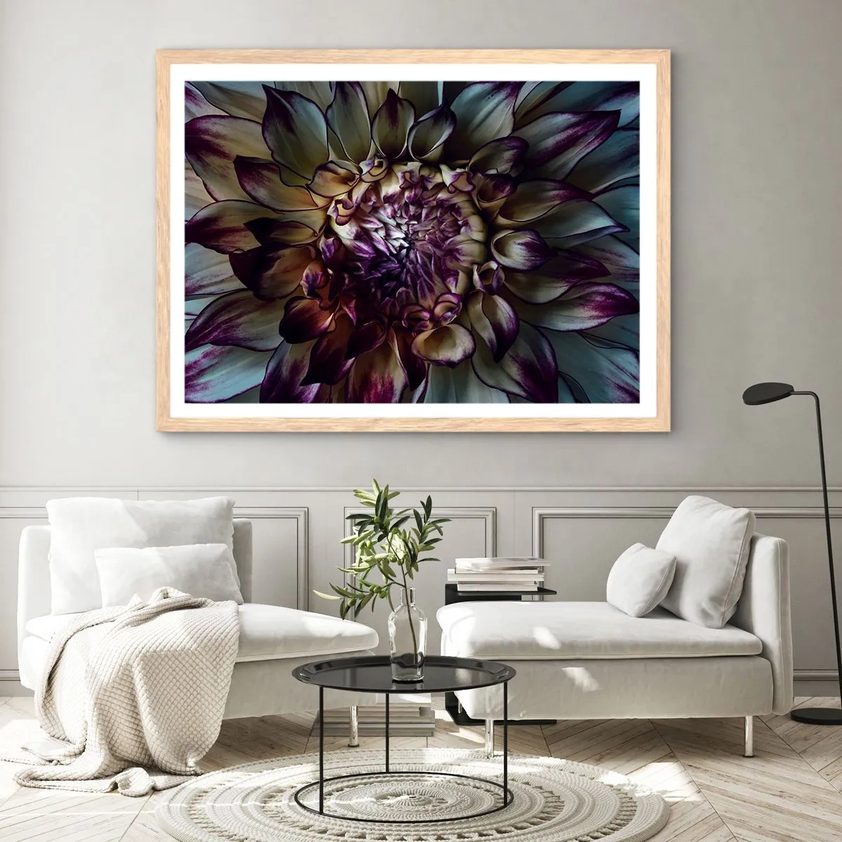 Affisch i ram av ljusek - Blommande ungdom - 50x40 cm