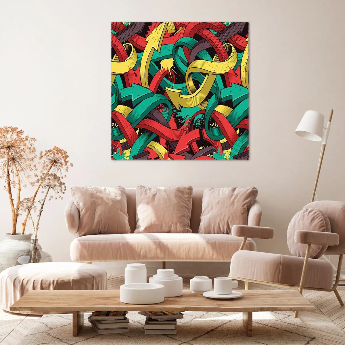 Canvastavla - Bild på duk - Vilken väg till målet? - 30x30 cm