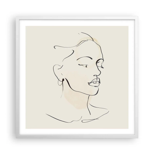 Affisch i vit ram - Säkra drag - 60x60 cm